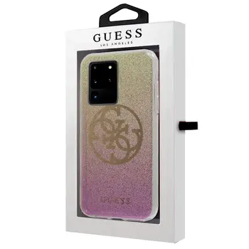 

Case cover Samsung G988 Galaxy S20 Ultra 5G license Guess Glitter pink & Golden