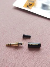 Jack Earphone-Adapter Tail-Plug Fix-Cable R-Connector Stereo with 3pole 3PCS DIY Gold-Plated