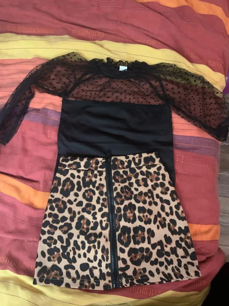 Baby Girl Leopard Print Clothes Ruffles Outfit 1-6Y