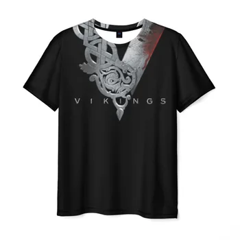 

Men's T-shirt 3D emblem of Vikings