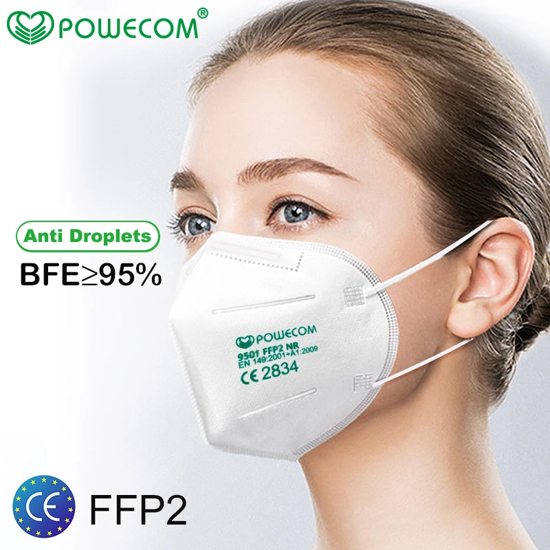 В наличии! Маска Powecom FFP2 Защитная для лица 50 шт. | Красота и здоровье