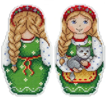 

Set for embroidery stitch plastic канве Р-266 Spring зелена (MP Studio)