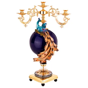 

Candlestick 3-horn "peacock" 46*22 cm.