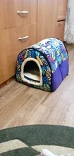 Cama para mascota cálida desmontable para invierno, caseta para dormir de perro, nido de gato suave para gatito y cachorro, cueva cómoda, diseño de lazo, lavado a mano