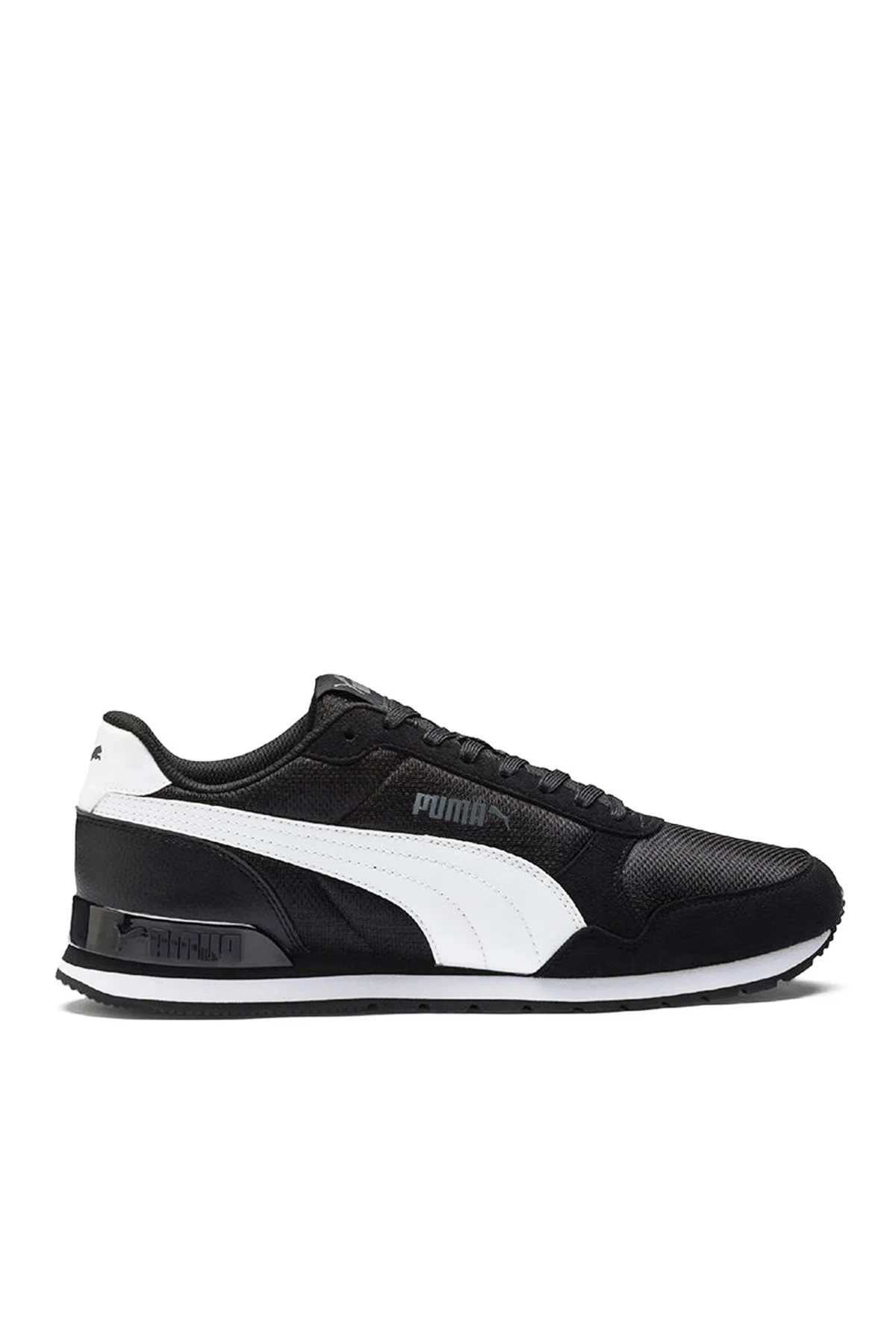 puma men black mesh running shoes