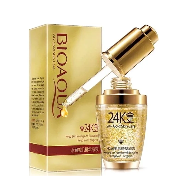 Сыворотка с частицами золота и гиалуроновой кислотой BioAqua 24K Gold Skin Care 30 мл. |