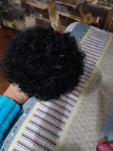 DIFEI Puff Afro rizado moño Peluca de cola de caballo de Afro corto rizado cola de caballo en el Clip moño de pelo sintético piezas de cabello