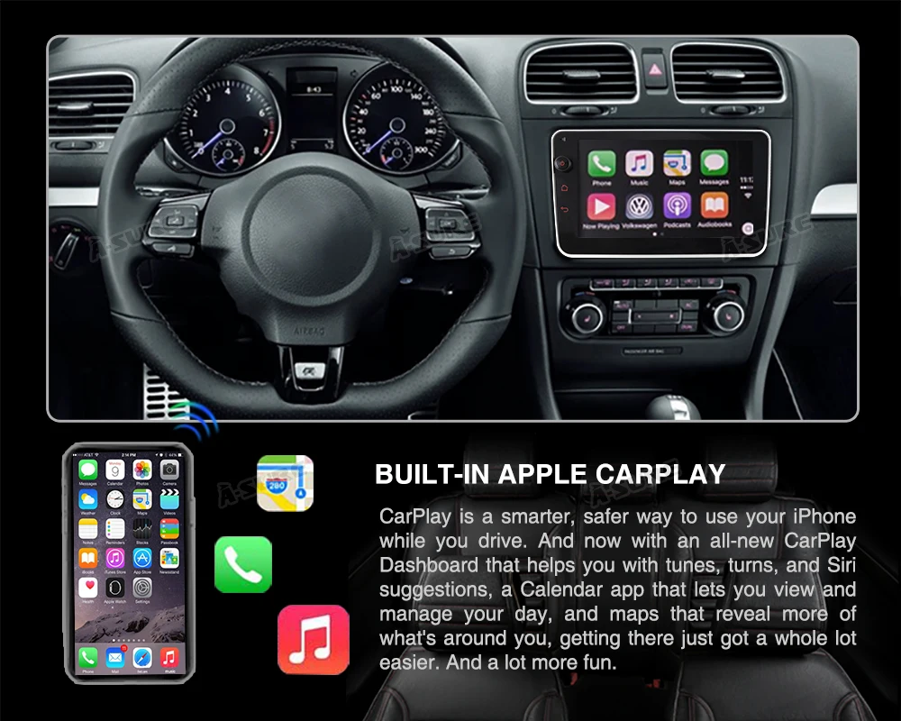 A-Sure выбор режима вождения Android автомобильное радио стерео gps CarPlay для Volkswagen VW Passat Tiguan Polo Golf 5 6 Caddy Touran