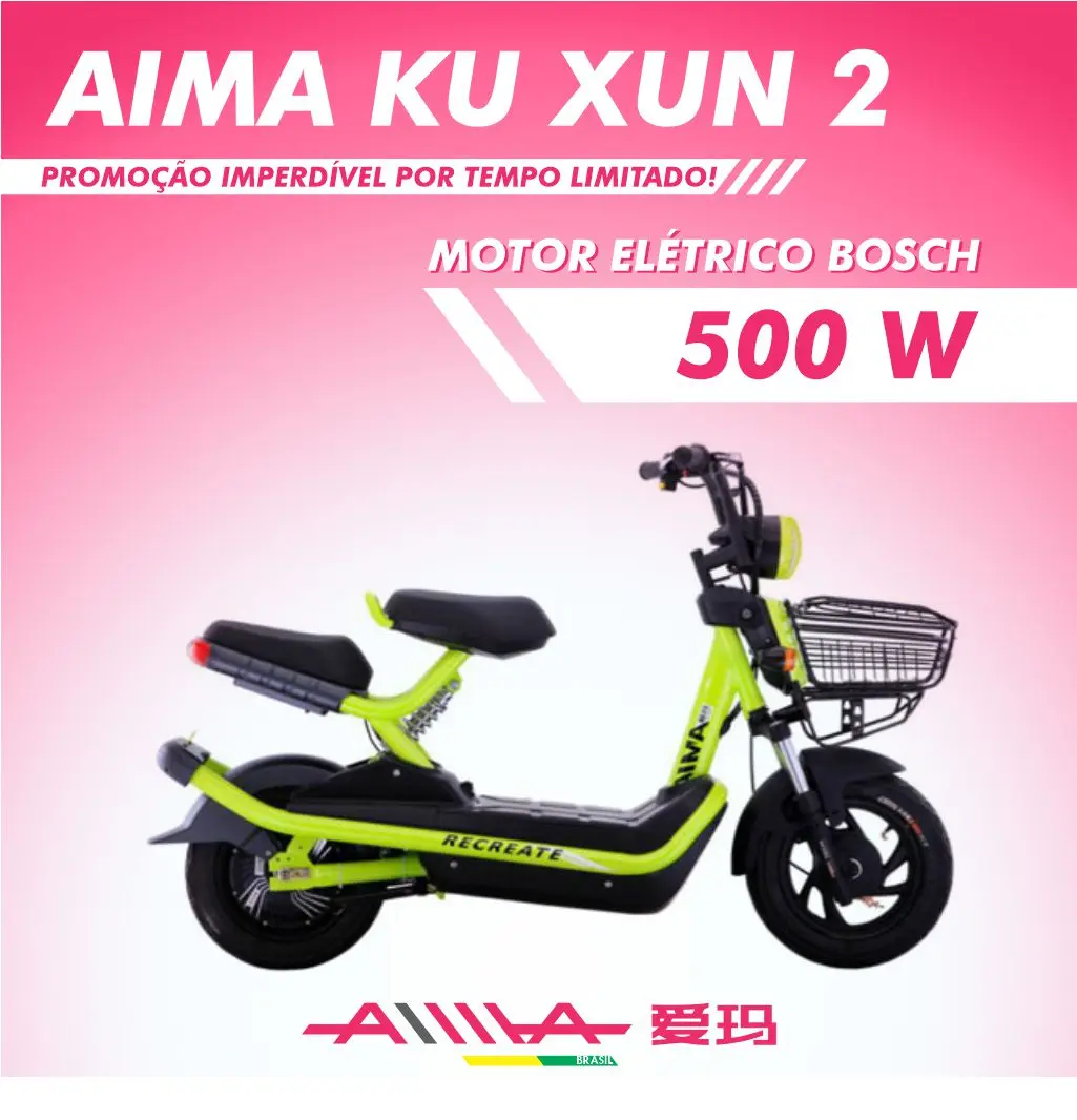 AIMA скутер электрический Премиум-ку Сюнь 2-500 Вт Мотор Bosch и контроллер 12 трубок