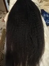 RESHINE-Peluca de cabello liso rizado 13x4, pelucas de cabello humano con encaje frontal Yaki europeo, peluca de cabello humano liso prearrancado