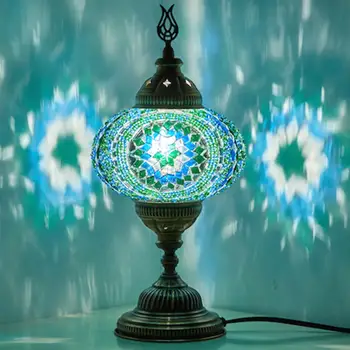 

Turkish Moroccan Mosaic Table Bedside Desk Night Lamp Light Lampshade for US/UK