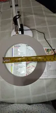 Lámpara de escritorio de lupa plegable profesional, luz LED de lectura con tres modos de atenuación, fuente de alimentación USB, 5 aumentos