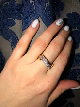 Huitan-Anillos cruzados de alta calidad para mujer, joyería de moda para boda, compromiso, fiesta, cristal brillante de circón