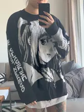 Oversized Sweaters Top-Gothic Clothes Women Knitted Streetwear Long-Sleeve Japanese Harajuku