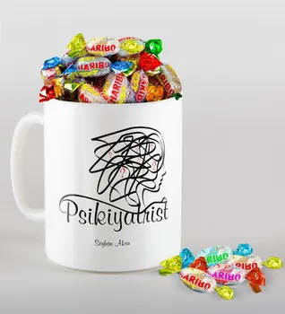 

Personalized Psychiatrist Mug and Haribo Candy Gift Seti-2