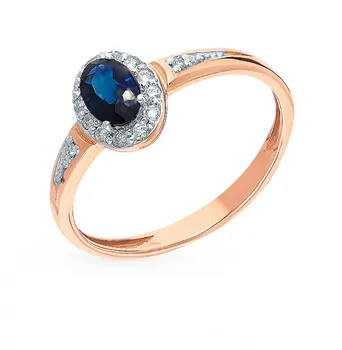 

Gold ring with sapphires and diamonds sunlight sample 585