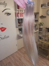 Extensiones de Cabello con cinta brillante, cabello humano Natural Remy de 100%, trama de piel invisible, sin costuras, Color rubio, pegamento para salón