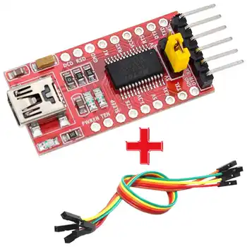 

FT232RL 3.3V 5V FTDI Mini USB to TTL Serial UART Adapter Module MiniUSB Port Converter+Cable for Ardu ino Pro PIC DIY