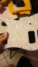Pleroo-piezas para guitarra de EE. UU./México Fd Stratocaster ST, golpeador en blanco, 11 agujeros, spec US Strat con puente Humbucker