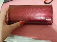 Billeteras de piel auténtica para mujer, cartera larga con doble cremallera, bolso de mano tipo monedero, monedero, VK-AE501