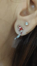 SILVERHOO-pendientes de esmalte rojo para mujer, joyas de plata moderna, Plata de Ley 925 auténtica, Lucky Koi