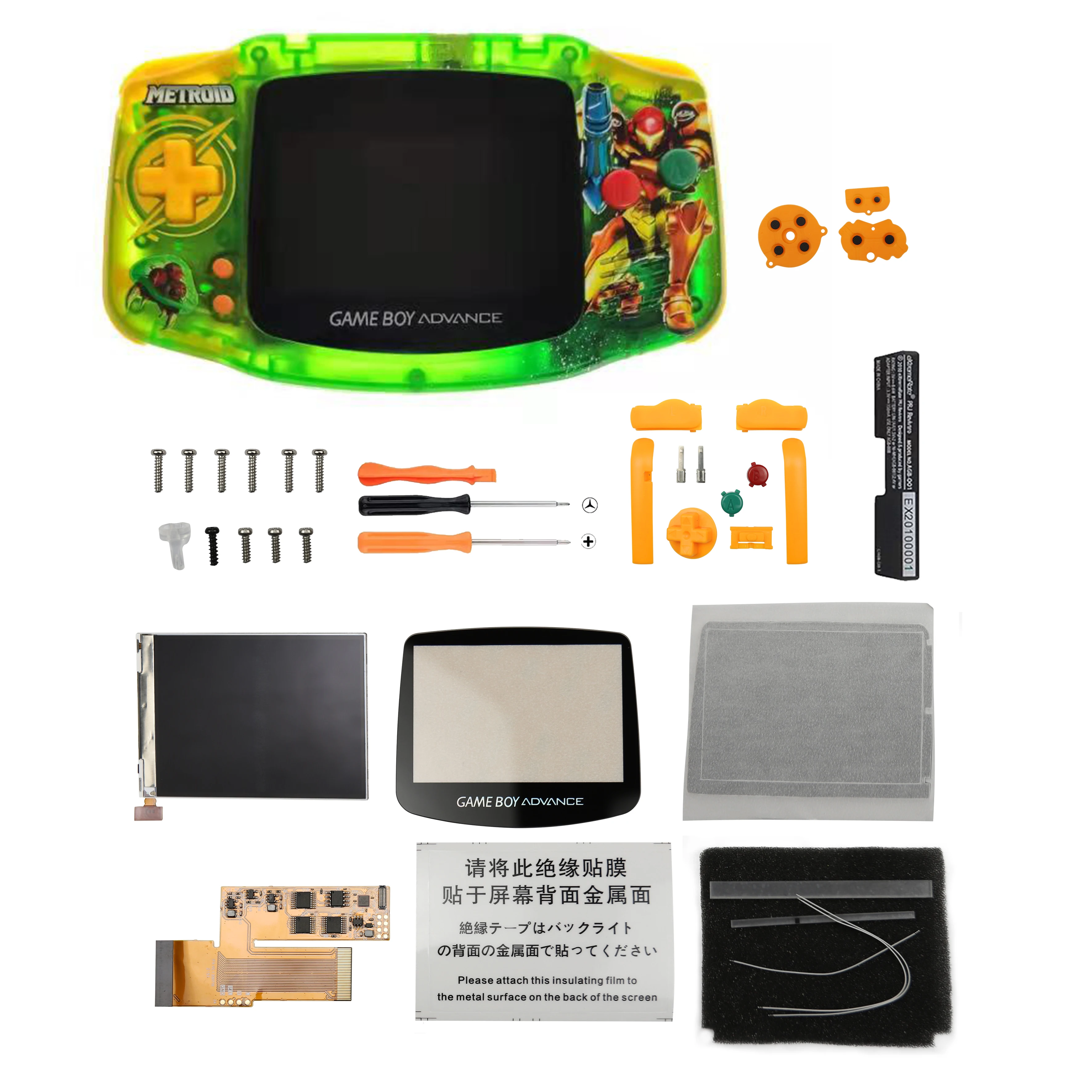 gba Original Refurbished GBA Highlight IPS2.0 Handheld Game Console for Game Boy Advance Games Holiday Gifts