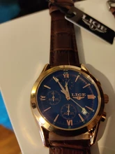 LIGE-Reloj analógico con correa de cuero para hombre, cronógrafo a la moda, de lujo superior, de cuero premium, impermeable, para deporte, nuevo, 2020
