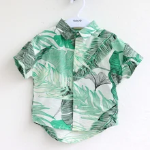 2-7T niño chico bebé niño Niñas Ropa de manga corta Camisa Floral Boho playa imprimir fiesta Caballero vacaciones de verano camisa de los muchachos