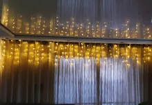 String-Light Led Curtain Christmas Garland Icicle 100leds Stage Garden Outdoor 220V Drop