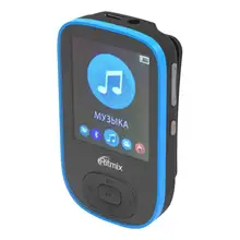 MP3 плеер RITMIX RF-5100BT 8Gb Black+Blue(ЖК дисплей 1,8", память 8 Гб+ MicroSD до 64 Гб, Bluetooth 4.0