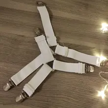 Belt-Fastener Blanket Mattress Clip Gripper Bed-Sheet Elastic White Tidy Non-Slip And