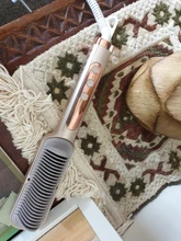 Profissional peines calientes Anti-hirviendo alisador de pelo cepillo de cerámica rizador climatizada eléctrica inteligente cepillo de pelo plancha