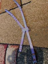 Collar de perro ajustable productos para mascotas Collar para perro arnés correa de liberación rápida Rhinestone Bling de cuero de la PU 1 PC