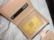 Monedero con estampado de dibujos animados para mujer, cartera pequeña de cuero con cremallera, estilo coreano, monedero plegable, regalo para chicas Kawaii