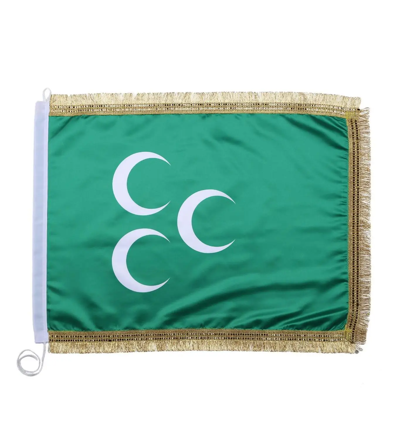 Ottoman Flag Ottoman Flag Green Three Crescent Ottoman Streamer Silvery