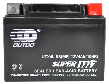 

YTX4L-BS 4Ah 12V battery for motorcycle, scoote,r quad, maintenance-free