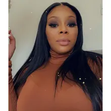 Hueso recto frente de encaje pelucas de cabello humano 180% de densidad Pre arrancó 13x4 brasileño recto peluca con malla frontal 4X4 Cierre de encaje peluca