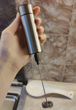 Espumador de leche eléctrico potente, batidor de acero inoxidable, fabricante de espuma, 2 uds.