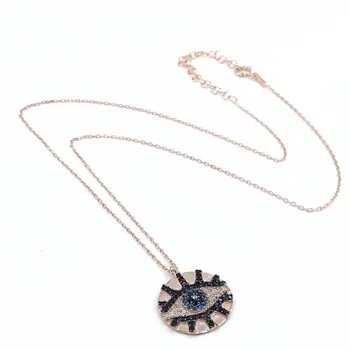 

Trend New Mystic Eye Rosegold Silver Necklace