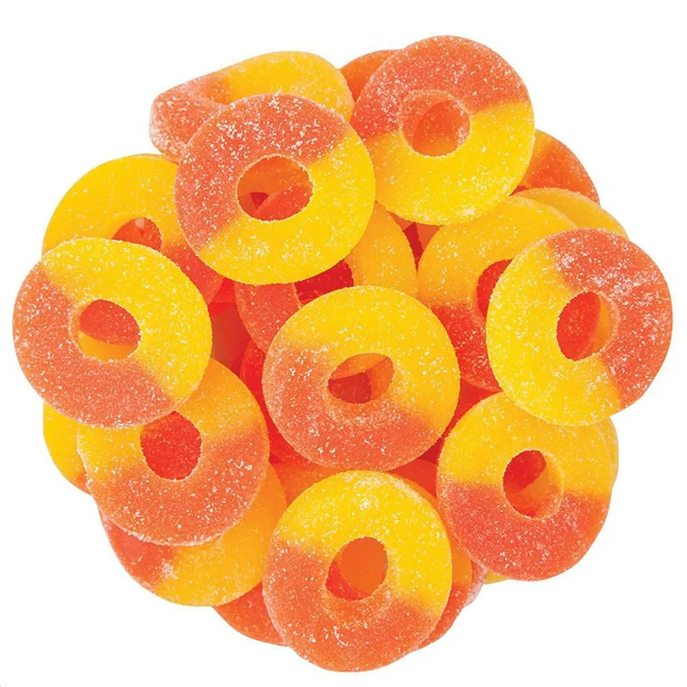 Marmalade rings peach candy plus 300 gr. afbeelding