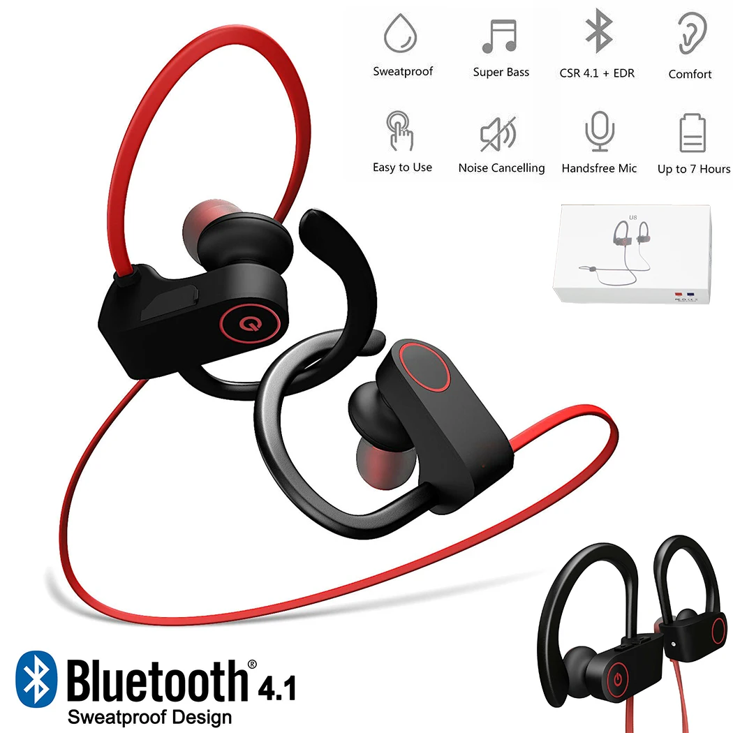 Беспроводные Bluetooth наушники для тренировок для бега спортивные