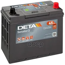 Аккумуляторная Батарея 45ah Deta Senator3 12 V 45 Ah 390 A Etn 0(R) Korean B1 234x127x220mm 11.9kg DETA арт. DA456