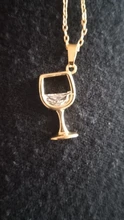 Cadena de oro rosa para mujer, colgante creativo de cristal de copa de vino, circonita AAA, Gargantilla, collares 2019
