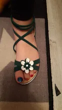 Sandalias romanas con flores para niñas zapatos de verano bonitos con perlas de color rosa y verde, Punta abierta, para la playa, con cremallera