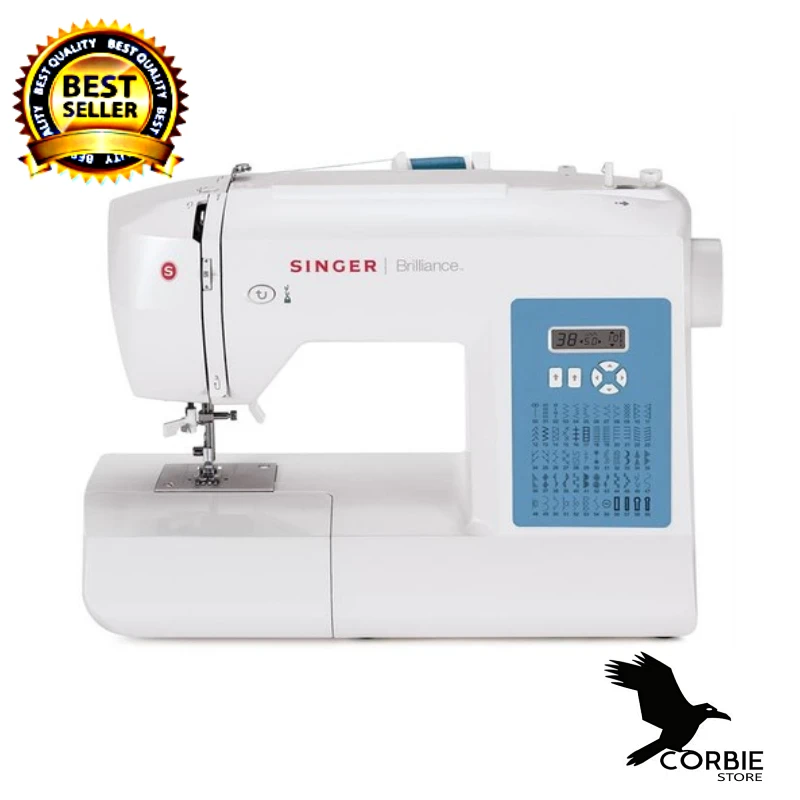 Singer Brilliance 6160 Macchina Da Cucire Elettronica Professionale 60 Punti E Motivi Diversi Bottone Cerniera Punto Overlock
