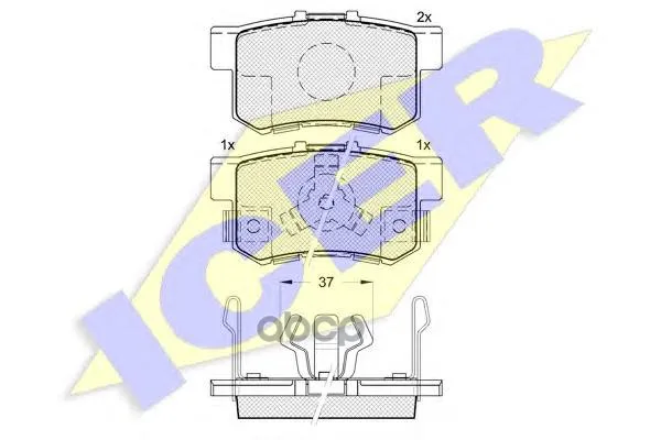 181718_колодки Дисковые Задние! Honda Cr-V Ii 2.2i/Ctdi 05 Icer 181718 Icer арт. 181718