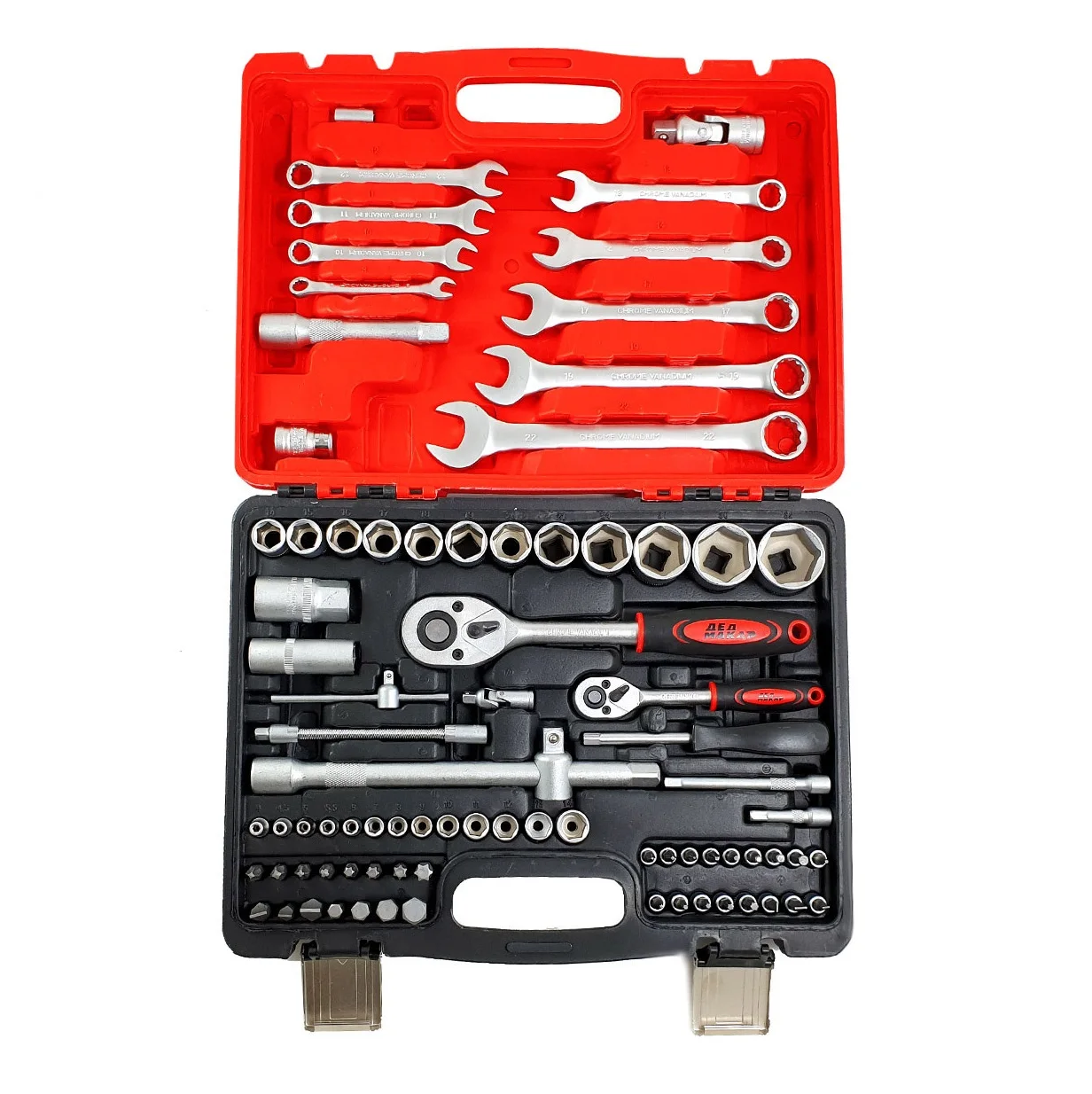 Hand Tool Set Ded Makar 82 items for repair impact socket car kit auto screwdrivers wrench ratchet of keys Household heads disassembly kits sets
