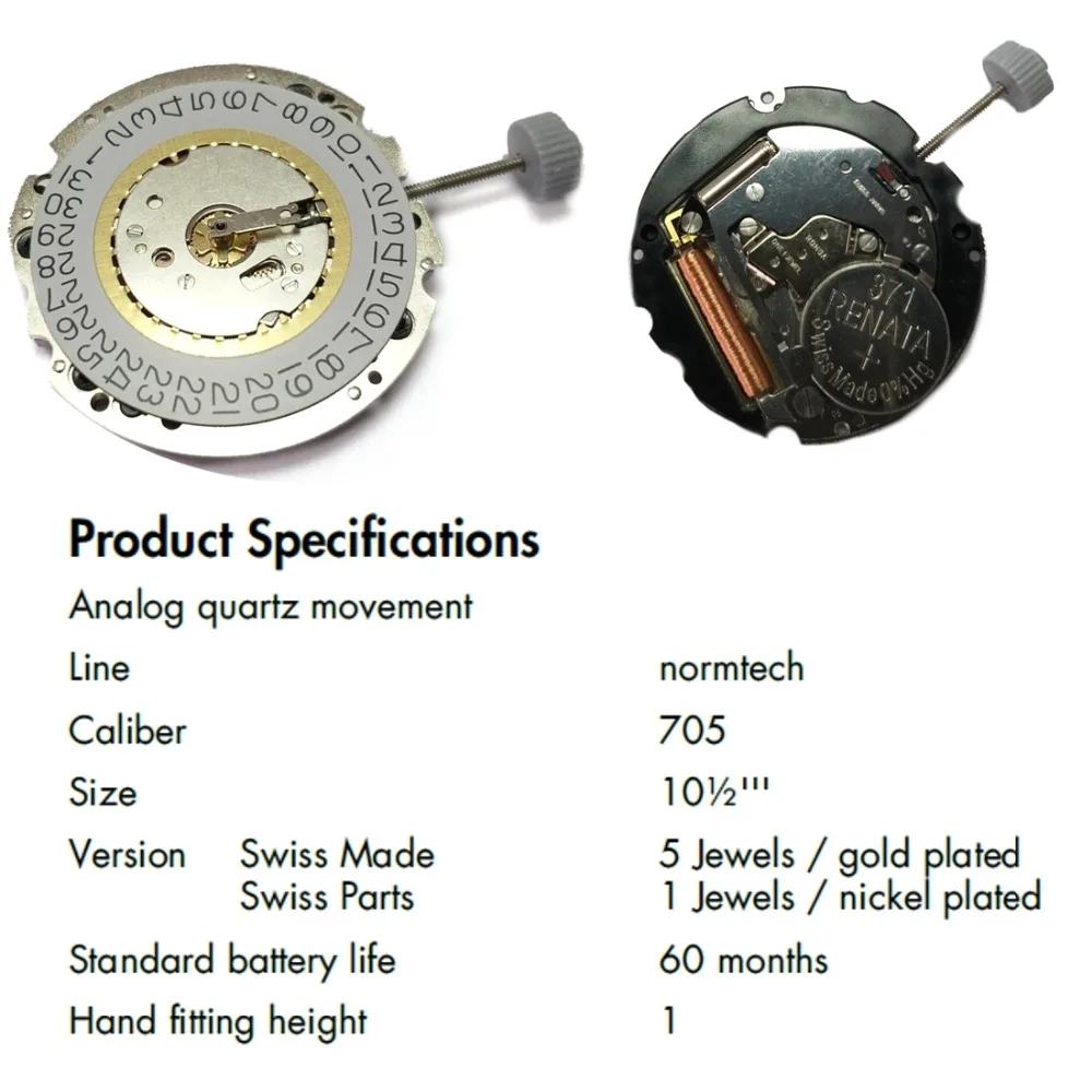 come4buy.com Ronda 705 movement ronda HQ705 Harley Ronda quartz movement