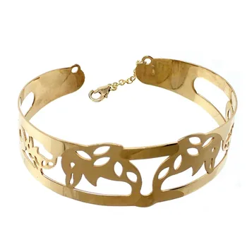 

18k gold bracelet bangle dolphins nuanced openwork [AB9838]
