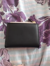 Cartera pequeña para mujer, monedero pequeño, billetera pequeña con broche para tarjeta de mujer